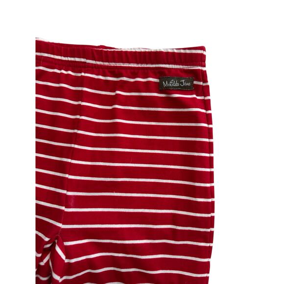 Matilda Jane Leggings Festive Stripe Christmas Red Size 10 - Picture 3 of 4
